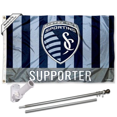 WinCraft Sporting Kansas City Supporter Flag Pole and Bracket Set