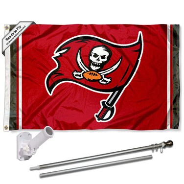 WinCraft Tampa Bay Buccaneers Flag Pole and Bracket Kit