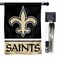 WinCraft Saints Banner House Flag and 5 Foot Flagpole Set