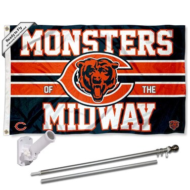 WinCraft Chicago Bears Monsters of The Midway Flag Pole and Bracket Mount Kit
