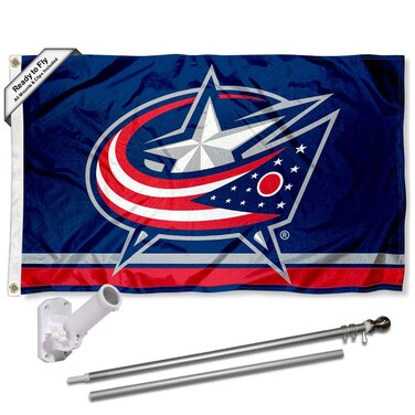 WinCraft Columbus Blue Jackets Flag Pole and Bracket Set