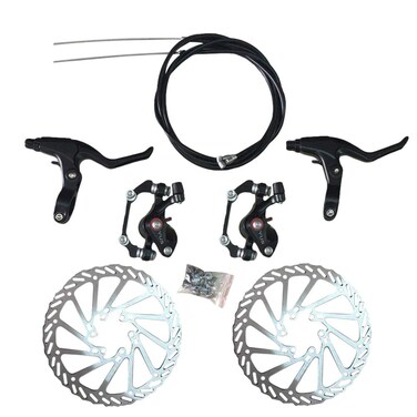 Bike Disc Brake Kit Aluminum Front Rear Caliper Lever Shifter Cable Brake Rotor Derailleur Cable for Bicycle Bike MTB