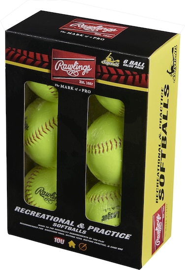 Rawlings   Official League Recreational Softballs   YWCS11   11"   6 Count