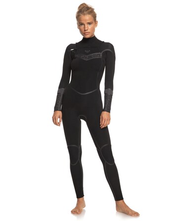Roxy Womens 3/2 Syncro+ Front Zip LFS Wetsuit - Black/Black   14