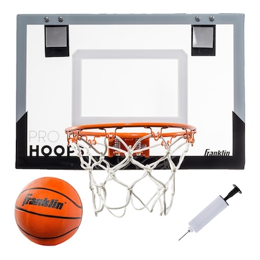 Franklin Sports 54132X Over The Door Mini Basketball Hoop - Slam Dunk Approved - Shatter Resistant - Accessories Included, 17.75" x 12