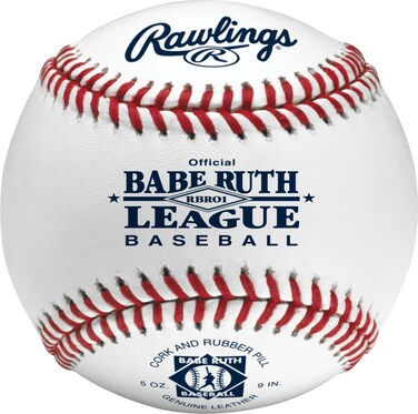 Rawlings   Babe Ruth League Baseballs   Competition Grade   RBRO1   Youth/14U   12 Count White
