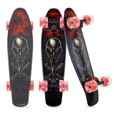 Tony Hawk 22" Complete Cruiser Skateboard, 9-ply Maple Deck Skateboard for Cruising, Carving, Tricks and Downhill, Crossbone