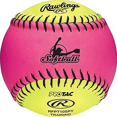Rawlings   Fastpitch Training Softball   Soft Poly-Core Center, Ages 8U   10"   RFPT10SPY   Pack of 12