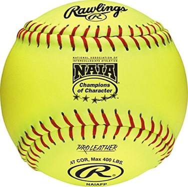 Rawlings   Official NAIA Fastpitch Softball   12" Pro Leather Cover   NAIAFP   12 Count