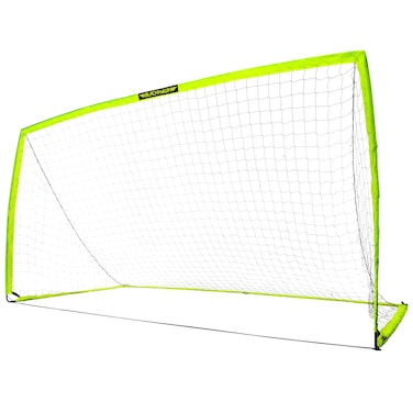 Franklin Sports Blackhawk Backyard Soccer Goal - Portable Kids Soccer Net - Pop Up Folding Indoor + Outdoor Goals - 12' x 6' - Optic Yellow