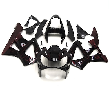 Fairing Kit Fit For Honda CBR900RR 00 01 CBR 900 RR 929 2000 2001 CBR929RR Fairings ABS Plastic Motorcycle Bodywork Black With Red Flames