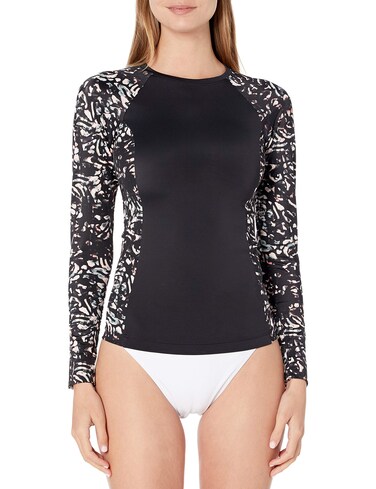 Roxy Women's Standard Fitness Swim, True Black Izi, M