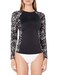 Roxy Women's Standard Fitness Swim, True Black Izi, M