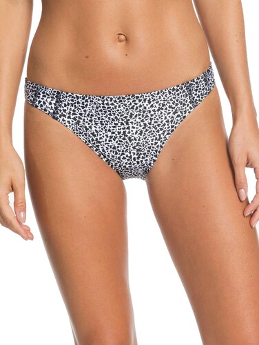 Roxy Pop Surf Moderate Bikini Bottoms Bright White/Pop Animal LG