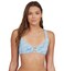 Roxy Sea &amp; Waves Reversible Printed Tri Adriatic Blue Tie-Dye Stripe LG