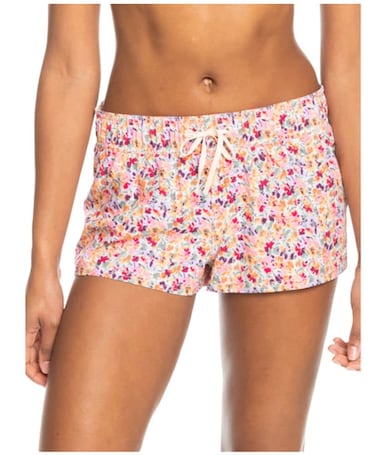 Roxy womens Island in the Sun 2 Inch Boardshort Board Shorts, Pastel Rose Swept Up Floral, Large US