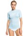 Roxy Women's Standard Whole Hearted Short Sleeve Rashguard, Cool Blue 231 Exc
