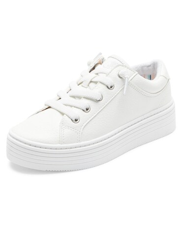 Roxy Girls Rg Sheilahh 2.0 Sneaker, White, 3 Big Kid