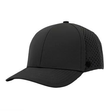 ANKOR 6 Panel Performance Water-Resistant Hat - Everyday Comfortable Mens Athletic Hats   Workout Hats for Men, Great for Outdoors, Running, Pool, UPF 50 Black