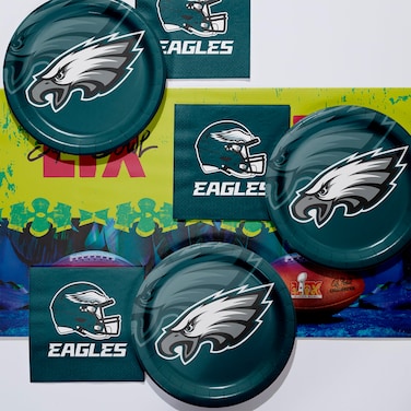 Trendware Philadelphia Eagles NFL LIX Tailgate Party Kit, Serves 8 Guests