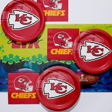 Trendware NFL Kansas City Chiefs LIX Tailgate Party Kit, Serves 8 Guests