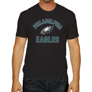Team Fan Apparel NFL Adult Gameday T-Shirt - Cotton Blend - Tagless - Semi-Fitted - Unleash Your Team Spirit During Game Day (Philadelphia Eagles - Black, Large)
