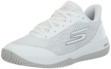Skechers Women's Go Train Arch Fit Viper Court Pro-Pickleball Sneaker, White 2, 8.5