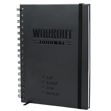 Hardcover Fitness Journal Workout Planner for Men &amp; Women - A5(5.7" x 8.3") Sturdy Workout Log Book to Track Gym &amp; Home Workouts