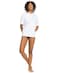 Roxy Women's Standard Enjoy Waves Short Sleeve Loose Fit Rashguard, Bright White 234