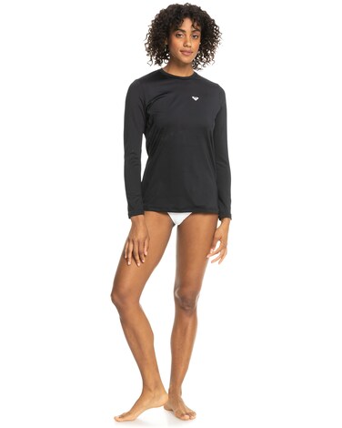 Roxy Women's Standard Enjoy Waves Long Sleeve UPF 50 Rashguard, Anthracite 234