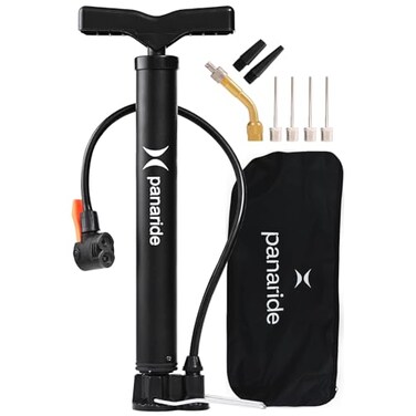 Bike Pump Floor, Advanced Bike Tire Inflator, Bicycle Hand Air Pump with Dual Presta and Schrader Valves, Handheld Bike Pump, Suitable for Road and Mountain Bikes, Baby Stroller, Balls