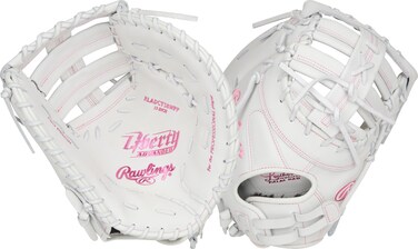 Rawlings   Liberty Advanced ColorSync Fastpitch Softball Glove   Right Hand Throw   13"   First Base   Single Post, Double-Bar Web   White/Pink