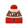 FOCO Philadelphia Eagles NFL Retro Team Logo Heritage Stripe Pom Beanie Hat, Cream