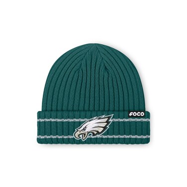 FOCO Men's Philadelphia Eagles NFL Logo Ribbed Beanie Hat, Team Color