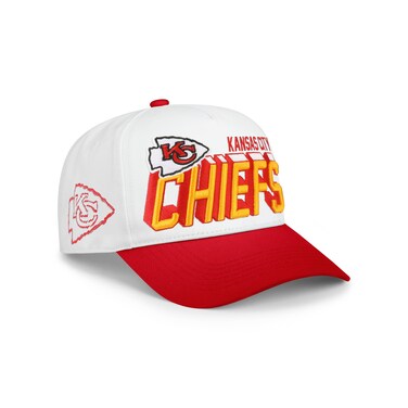 FOCO Men's Kansas City Chiefs Cap NFL Team Logo Lineman Marquee RF Hat, White