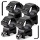 Modkin 1 Inch Scope Rings Set of 4, 2 Pieces High Profile Scope Mounts and 2 Pieces Medium Profile Scope Rings for Picatinny or Weaver Rail