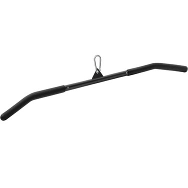 SERTT 39.37 Inch LAT Pulldown Bar Attachment for Pulley Cable Machine, Curl Tricep Press Down Bar with Rubber Handle, LAT Pull Down Bar Accessories for Gym, Strength Workout, Muscle Building