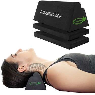 Lumia Wellness Cervical Orthotic Traction Block, Firm, Spinal &amp; Neck Alignment, Cervical Traction Device &amp; Neck Stretcher, Neck and Shoulder Relaxer