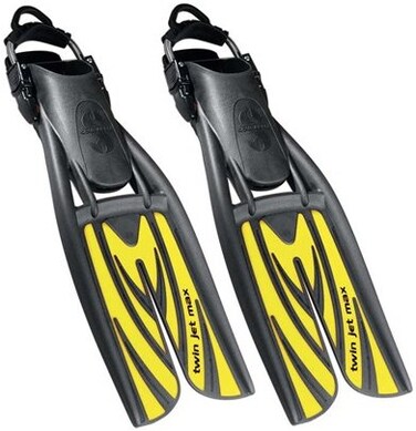 Scubapro Twin Jet Scuba Diving Fins - Medium - Yellow