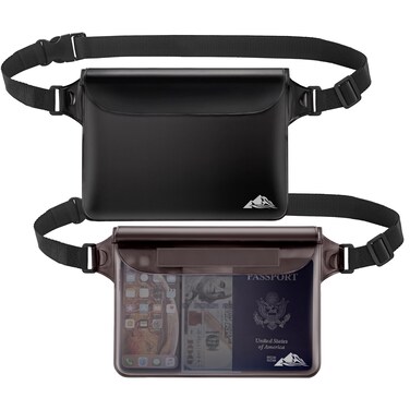 HEETA Waterproof Fanny Pack, Waterproof Pouch Dry Bag 2/3/4 Pack for Phone, Adjustable Waist Strap and Screen Touch Sensitive for Swimming Kayaking Boating Beach Fishing Diving Surfing Accessories