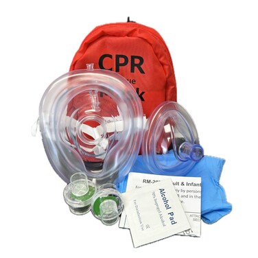 Adult &amp; Infant CPR Mask Combo Kit with 2 Valves, MCR Medical
