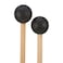 Shappy Bell Mallets Glockenspiel Sticks, Rubber Xylophone Mallet Percussion with Wood Handle, 15 Inch Long (Black)