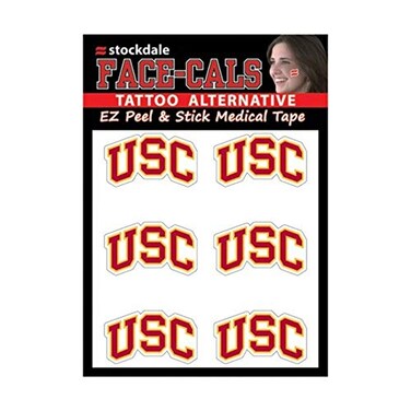 Wincraft NCAA USC Trojans Face Tattoos, Team Colors, One Size