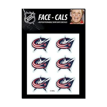 Wincraft NHL Columbus Blue Jackets Face Tattoos, Team Colors, One Size