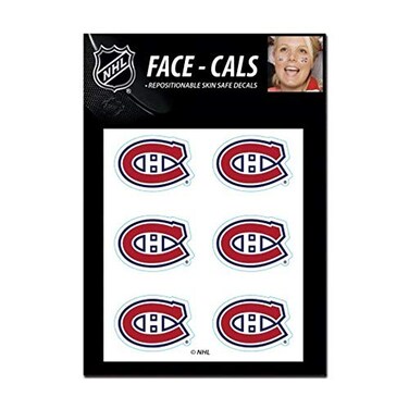 Wincraft NHL Montreal Canadiens Face Tattoos, Team Colors, One Size