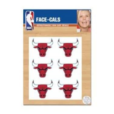 Wincraft NBA Chicago Bulls Face Tattoos, Team Colors, One Size