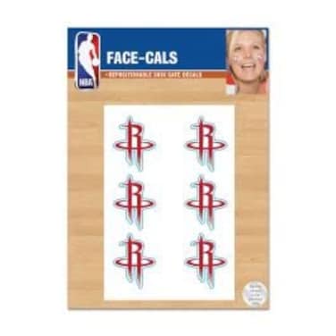 NBA Houston Rockets Face Tattoos, Team Colors, One Size