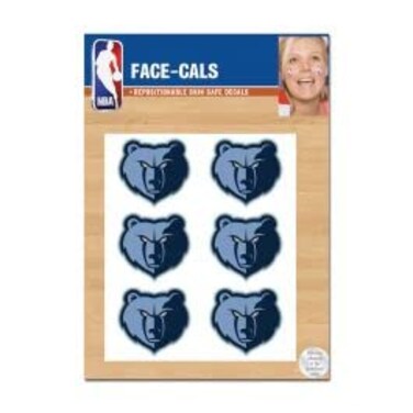 WinCraft NBA Memphis Grizzlies Face Tattoos, Team Colors, One Size