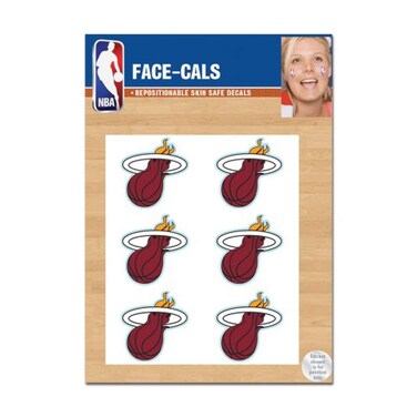 Wincraft NBA Miami Heat Face Tattoos, Team Colors, One Size