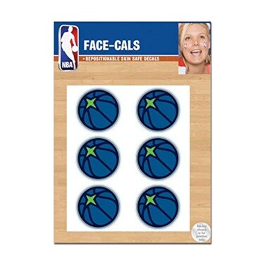 WinCraft NBA Minnesota Timberwolves Face Tattoos, Team Colors, One Size